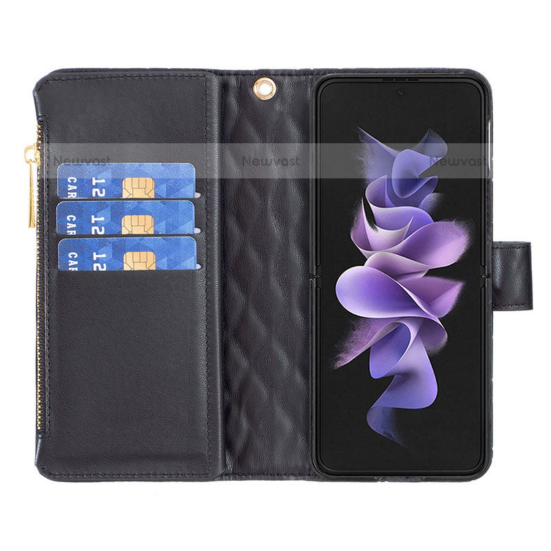 Leather Case Stands Flip Cover Holder B12F for Samsung Galaxy Z Fold3 5G