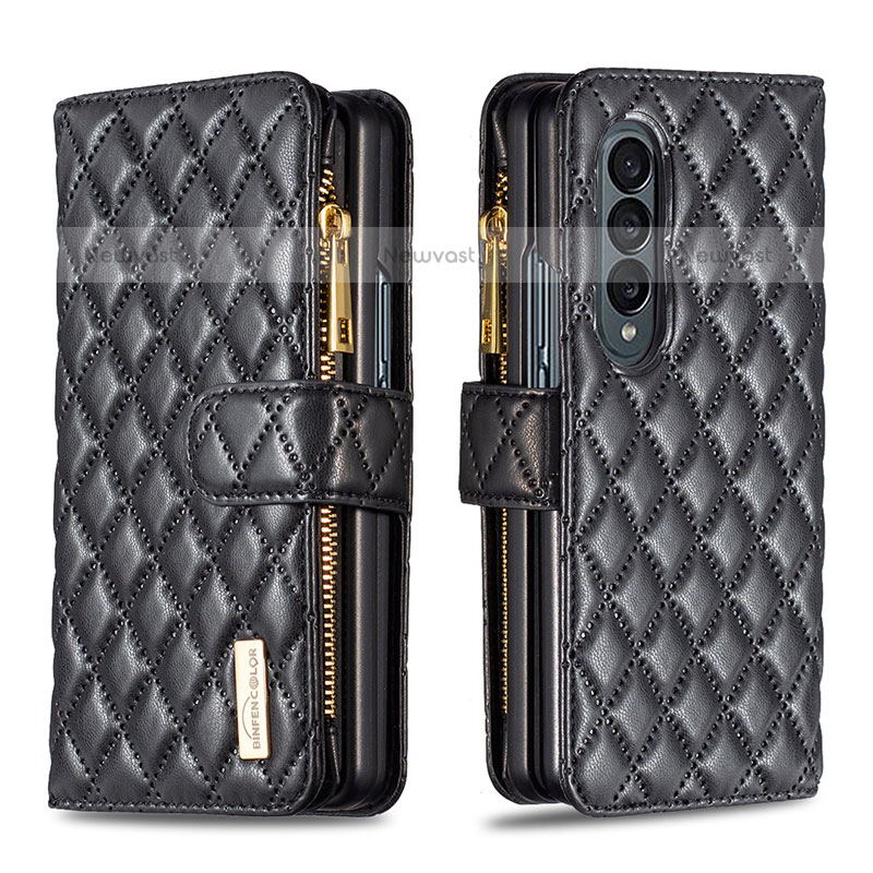 Leather Case Stands Flip Cover Holder B12F for Samsung Galaxy Z Fold3 5G