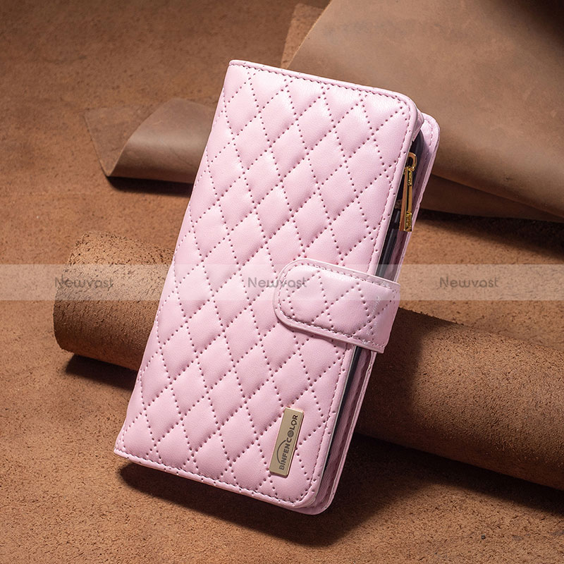 Leather Case Stands Flip Cover Holder B12F for Vivo Y12s