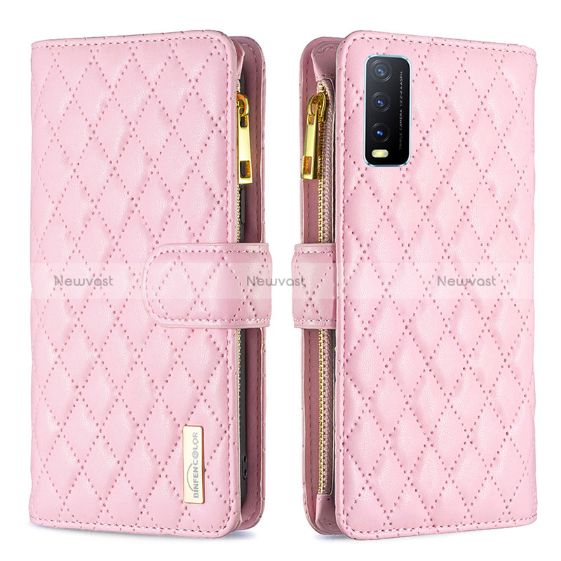 Leather Case Stands Flip Cover Holder B12F for Vivo Y20