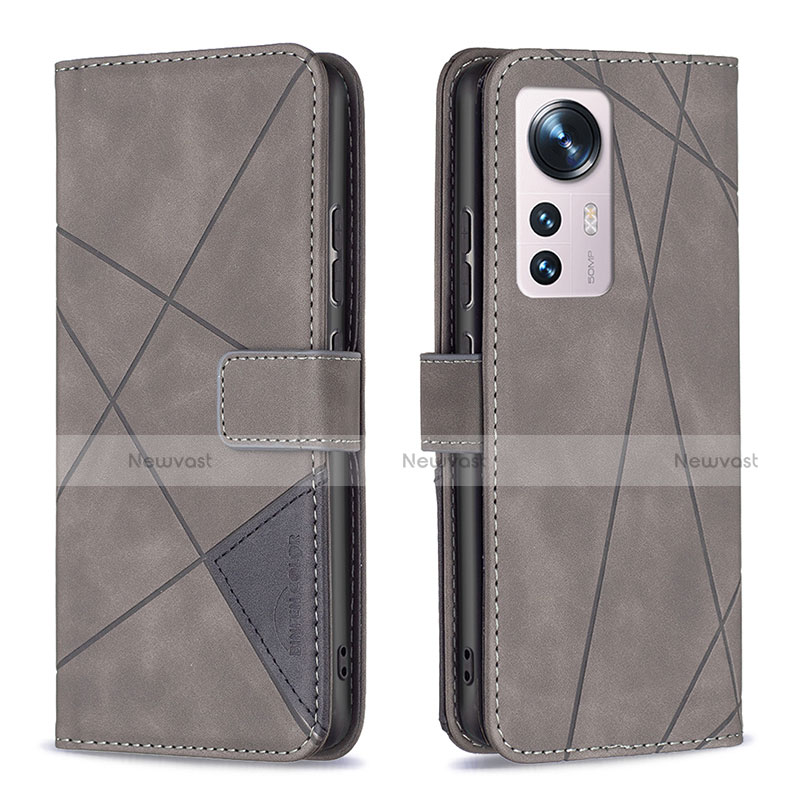 Leather Case Stands Flip Cover Holder B12F for Xiaomi Mi 12 5G