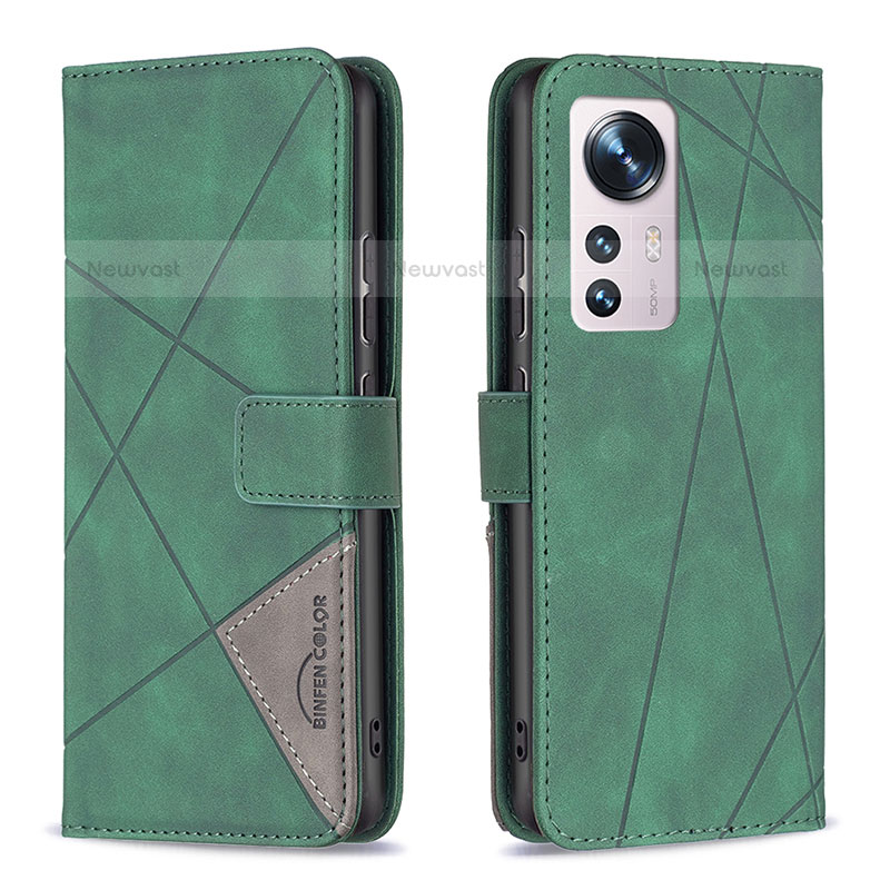 Leather Case Stands Flip Cover Holder B12F for Xiaomi Mi 12S 5G