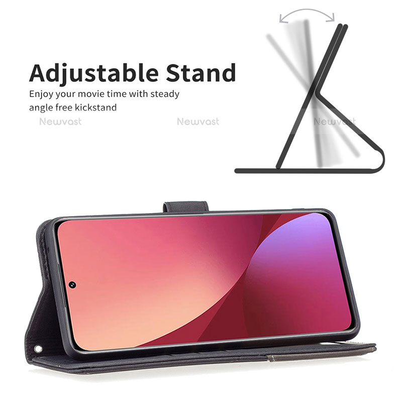 Leather Case Stands Flip Cover Holder B12F for Xiaomi Mi 12S 5G