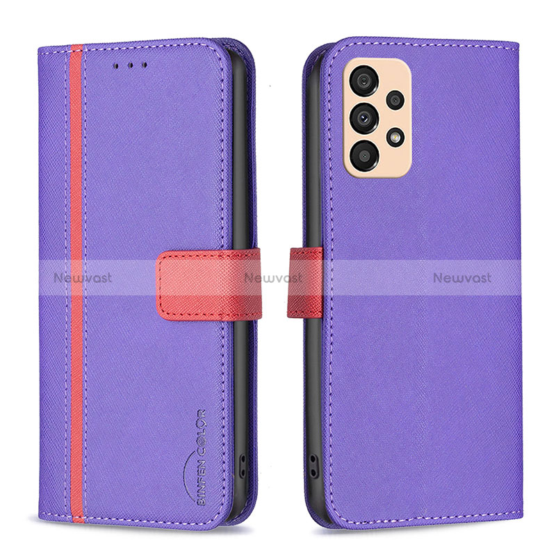 Leather Case Stands Flip Cover Holder B13F for Samsung Galaxy A33 5G