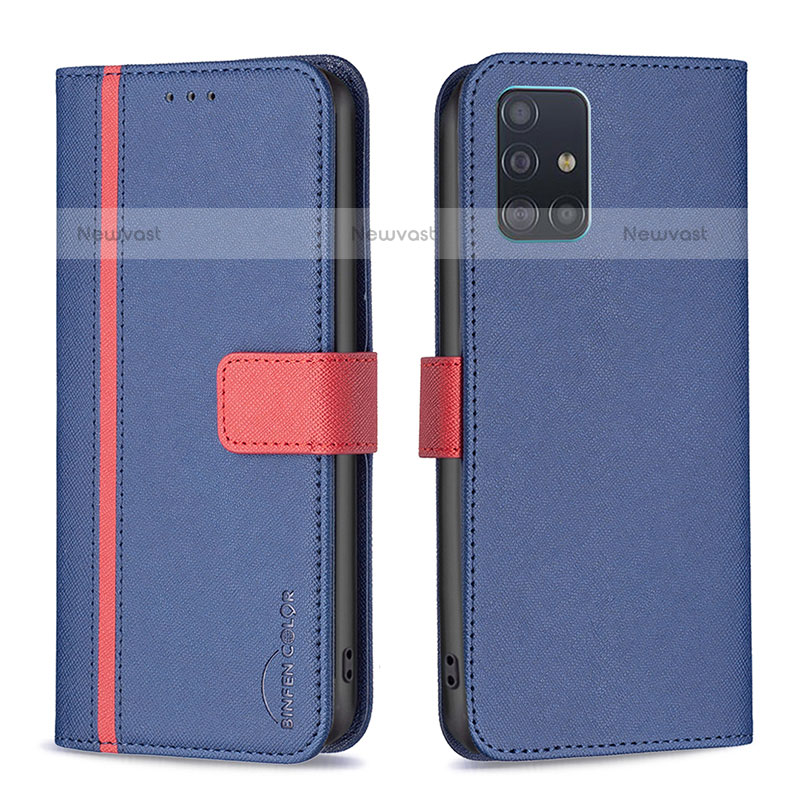 Leather Case Stands Flip Cover Holder B13F for Samsung Galaxy A51 4G