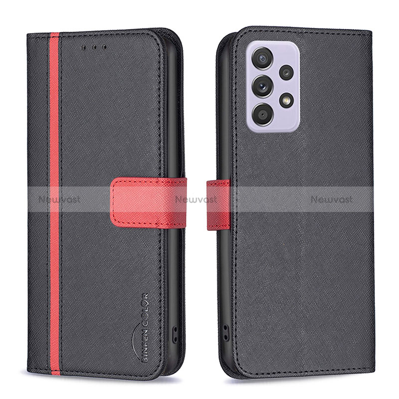 Leather Case Stands Flip Cover Holder B13F for Samsung Galaxy A52 5G