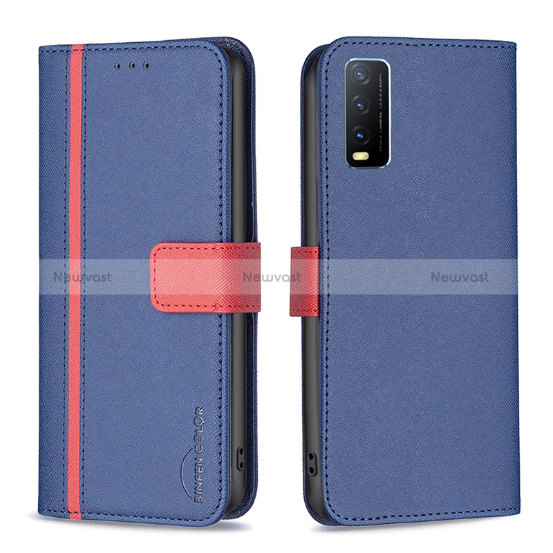 Leather Case Stands Flip Cover Holder B13F for Vivo Y20