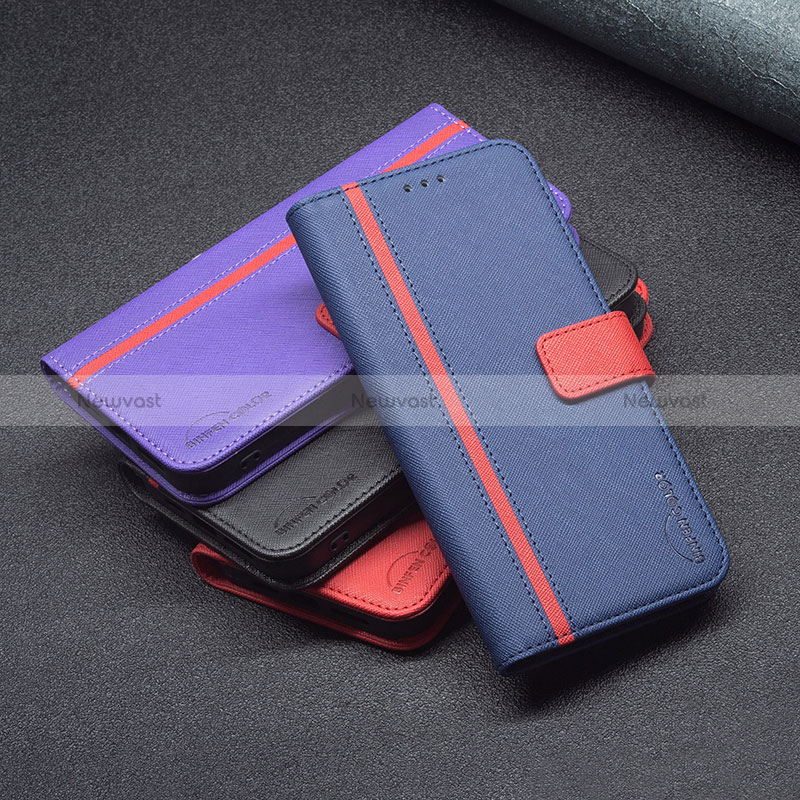 Leather Case Stands Flip Cover Holder B13F for Xiaomi Poco M5S