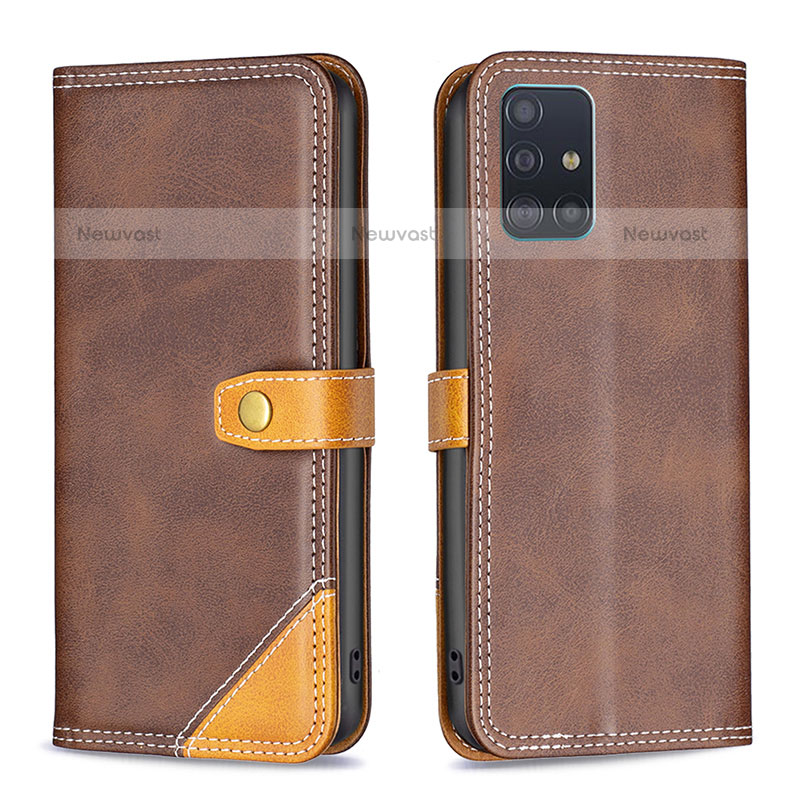 Leather Case Stands Flip Cover Holder B14F for Samsung Galaxy A51 4G