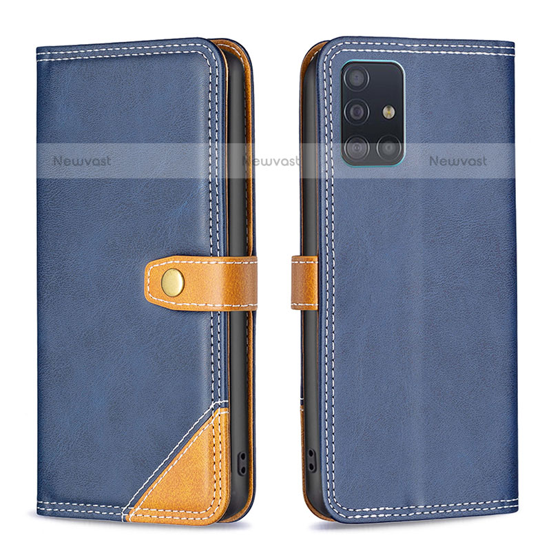 Leather Case Stands Flip Cover Holder B14F for Samsung Galaxy A51 4G