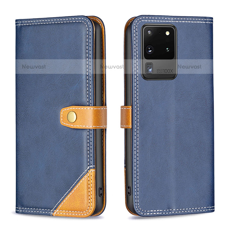 Leather Case Stands Flip Cover Holder B14F for Samsung Galaxy S20 Ultra