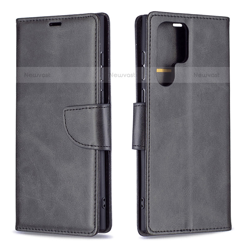 Leather Case Stands Flip Cover Holder B14F for Samsung Galaxy S23 Ultra 5G