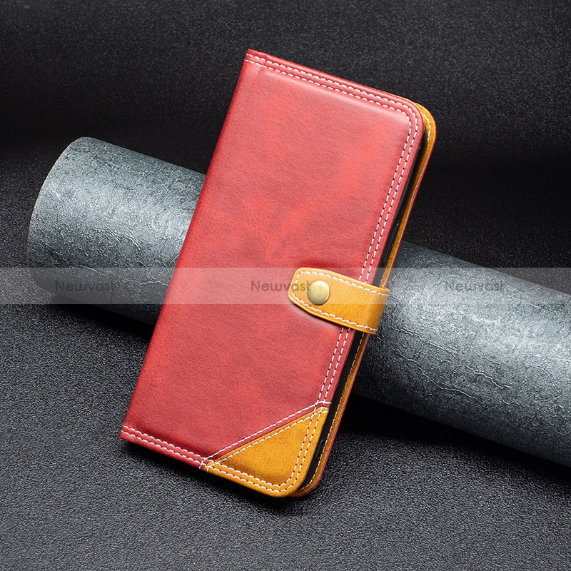 Leather Case Stands Flip Cover Holder B14F for Vivo Y11s