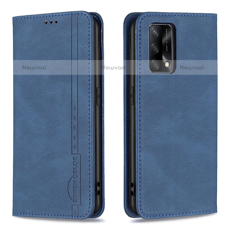 Leather Case Stands Flip Cover Holder B15F for Oppo A74 4G