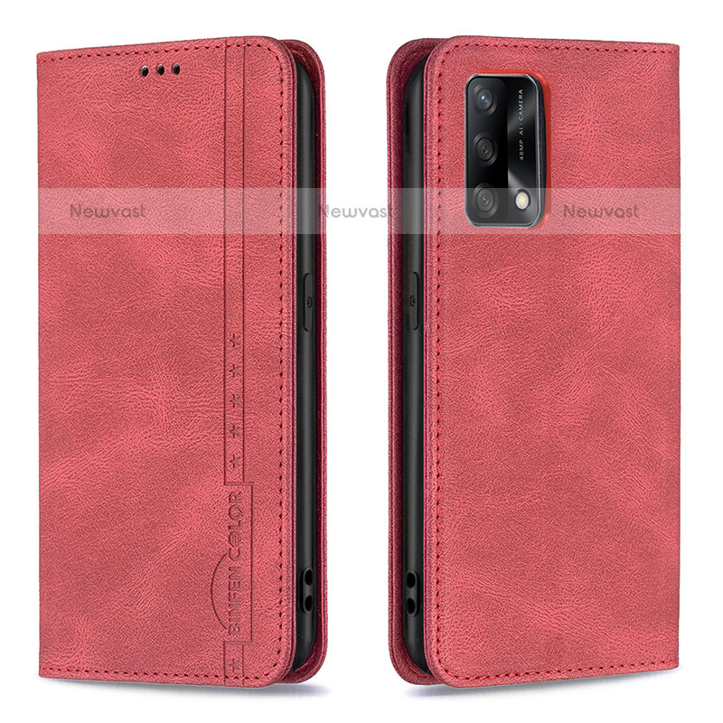 Leather Case Stands Flip Cover Holder B15F for Oppo A74 4G