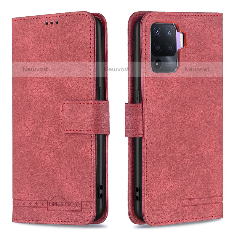 Leather Case Stands Flip Cover Holder B15F for Oppo A94 4G