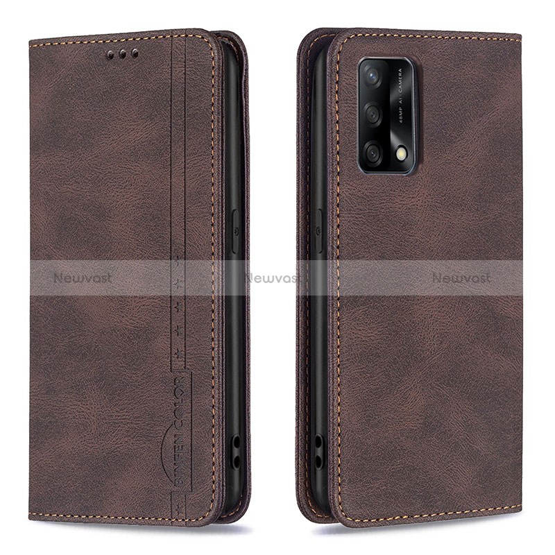 Leather Case Stands Flip Cover Holder B15F for Oppo A95 4G
