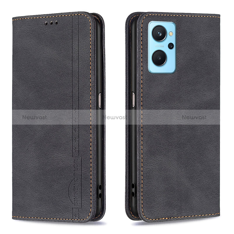 Leather Case Stands Flip Cover Holder B15F for Realme 9i 4G