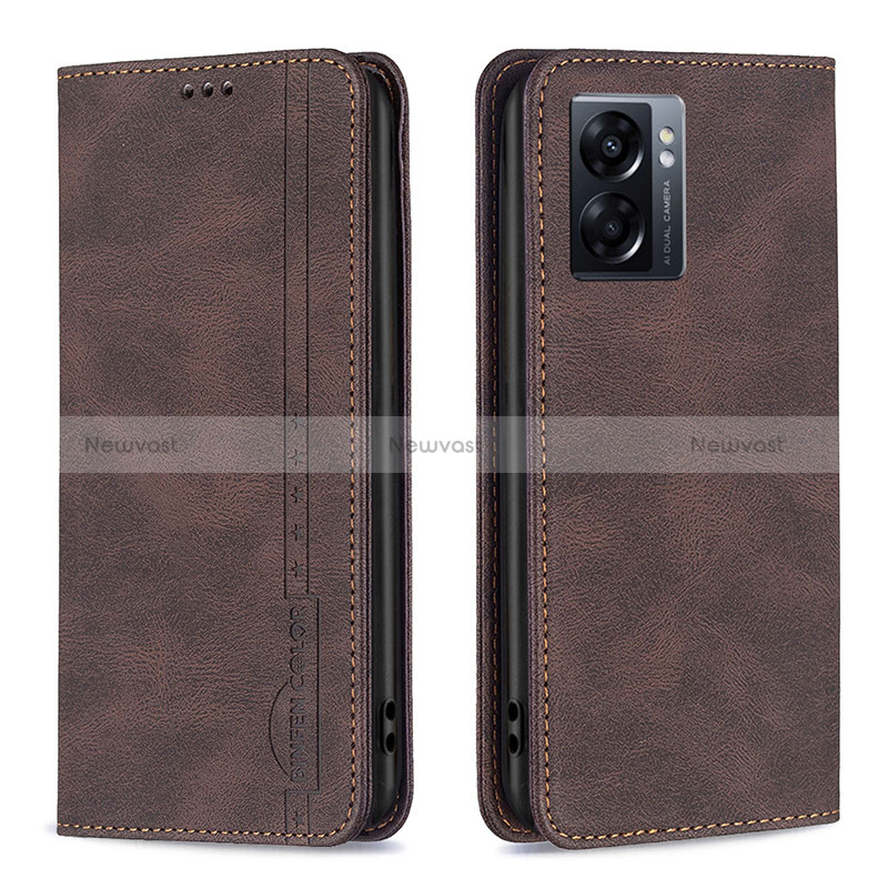 Leather Case Stands Flip Cover Holder B15F for Realme V23 5G