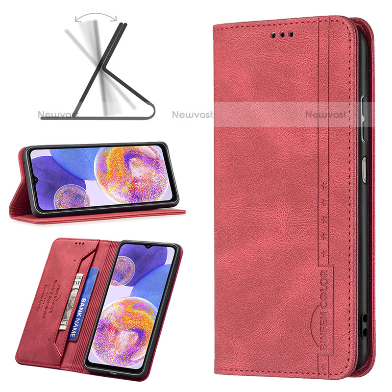 Leather Case Stands Flip Cover Holder B15F for Samsung Galaxy A23 5G