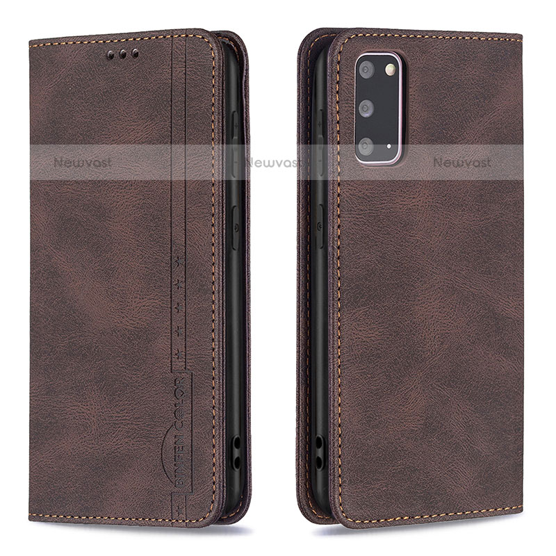 Leather Case Stands Flip Cover Holder B15F for Samsung Galaxy S20 5G