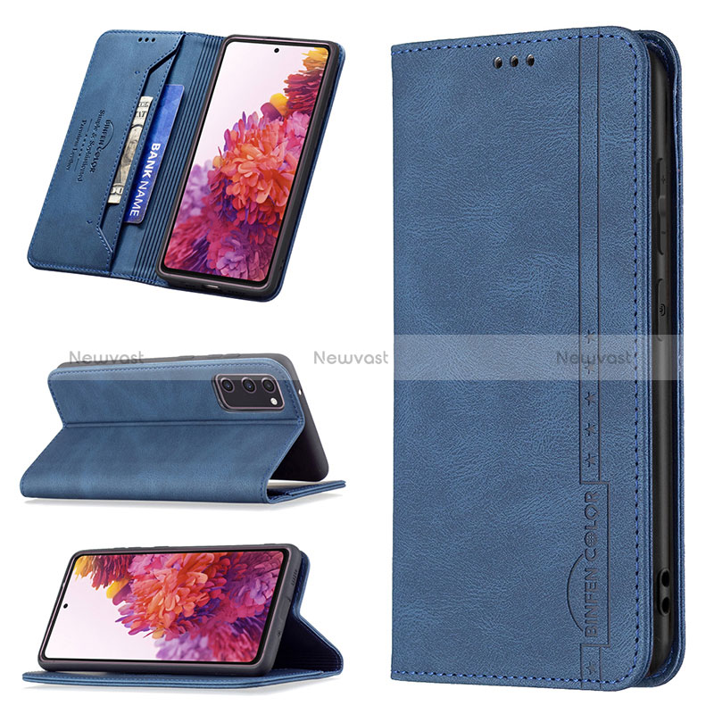 Leather Case Stands Flip Cover Holder B15F for Samsung Galaxy S20 Lite 5G