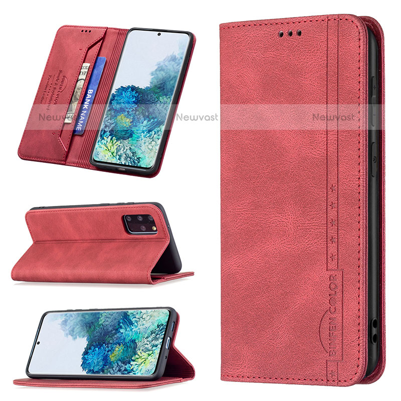 Leather Case Stands Flip Cover Holder B15F for Samsung Galaxy S20 Plus