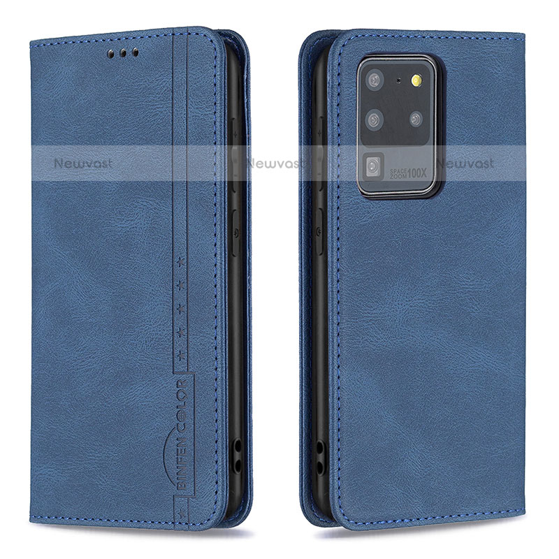 Leather Case Stands Flip Cover Holder B15F for Samsung Galaxy S20 Ultra