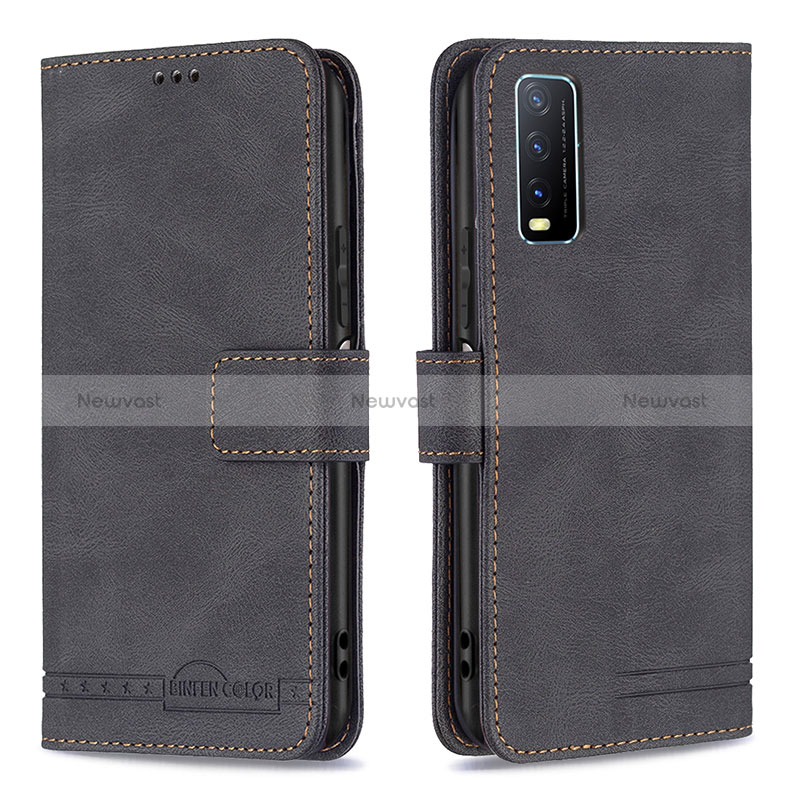 Leather Case Stands Flip Cover Holder B15F for Vivo Y11s