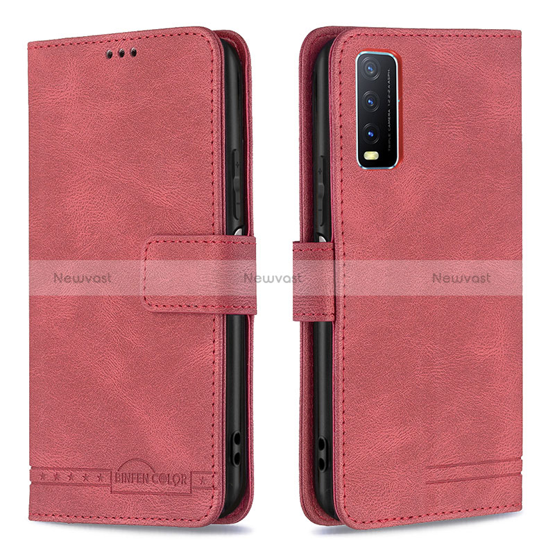 Leather Case Stands Flip Cover Holder B15F for Vivo Y11s