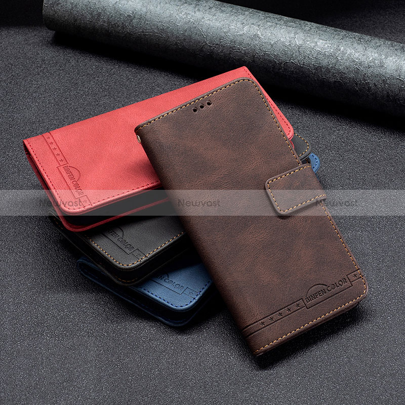 Leather Case Stands Flip Cover Holder B15F for Vivo Y20s