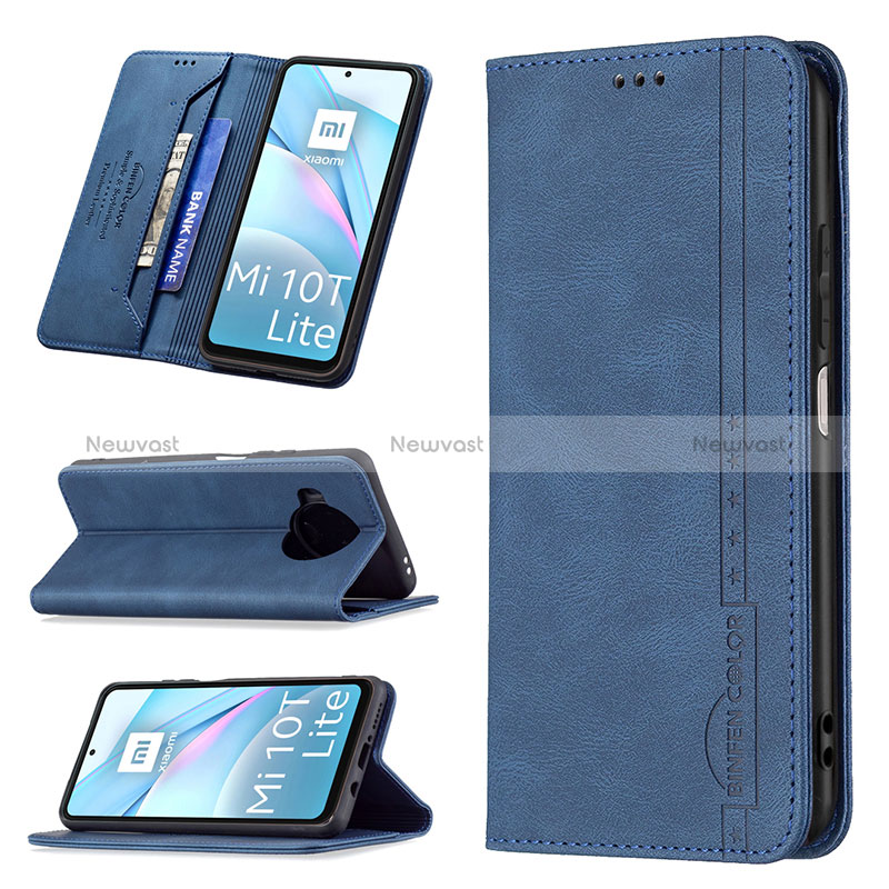 Leather Case Stands Flip Cover Holder B15F for Xiaomi Mi 10i 5G