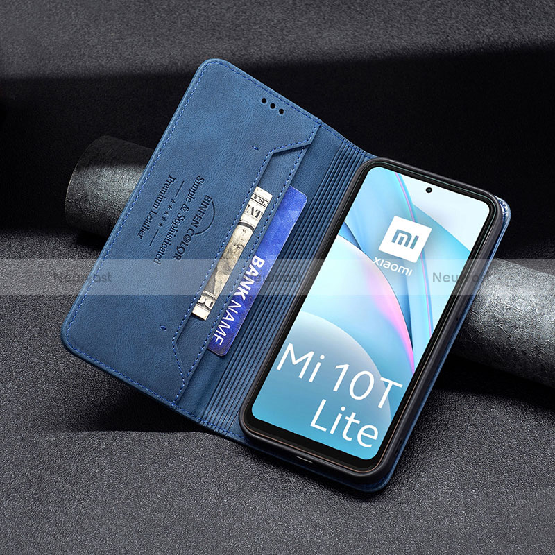 Leather Case Stands Flip Cover Holder B15F for Xiaomi Mi 10T Lite 5G