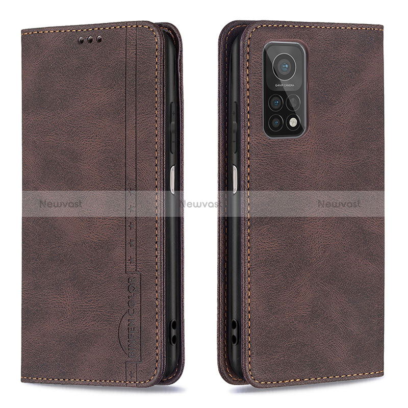 Leather Case Stands Flip Cover Holder B15F for Xiaomi Mi 10T Pro 5G