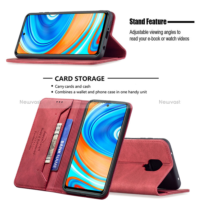Leather Case Stands Flip Cover Holder B15F for Xiaomi Poco M2 Pro