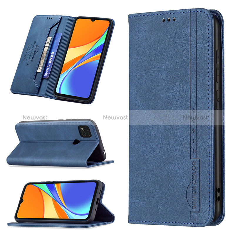 Leather Case Stands Flip Cover Holder B15F for Xiaomi Redmi 9C