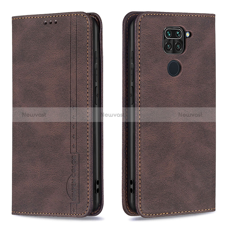 Leather Case Stands Flip Cover Holder B15F for Xiaomi Redmi Note 9