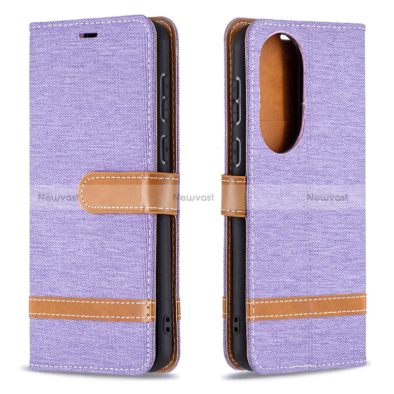 Leather Case Stands Flip Cover Holder B16F for Huawei P50 Pro