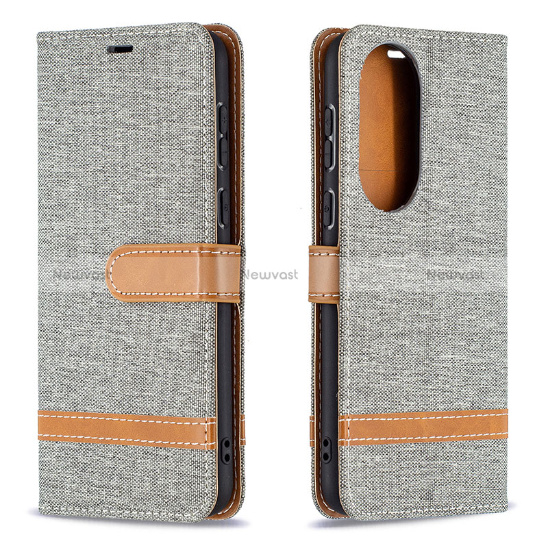 Leather Case Stands Flip Cover Holder B16F for Huawei P50 Pro