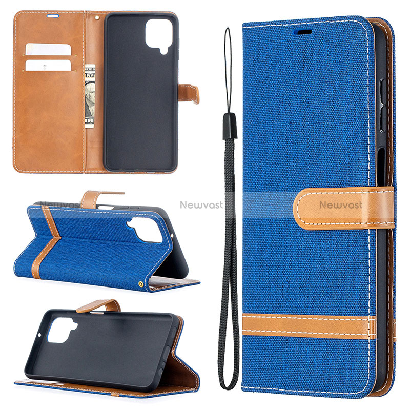 Leather Case Stands Flip Cover Holder B16F for Samsung Galaxy A12 5G