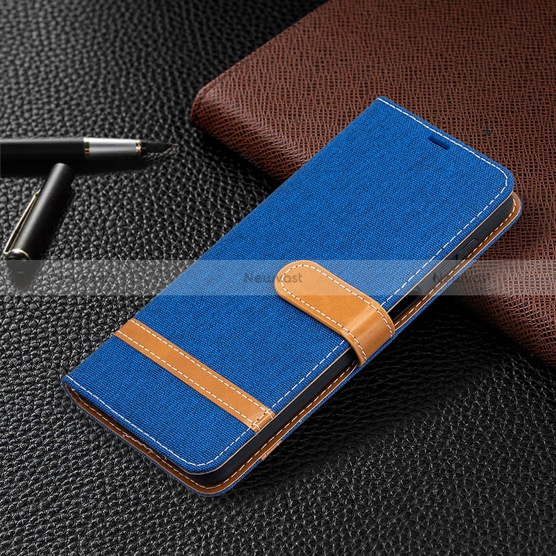 Leather Case Stands Flip Cover Holder B16F for Samsung Galaxy A12 Nacho