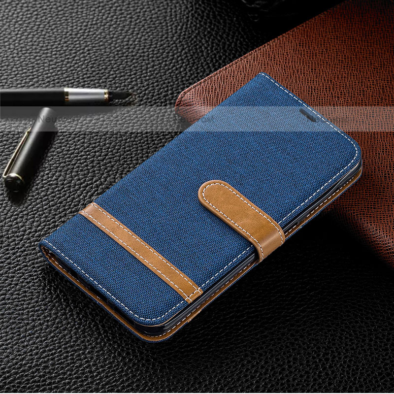 Leather Case Stands Flip Cover Holder B16F for Samsung Galaxy A20