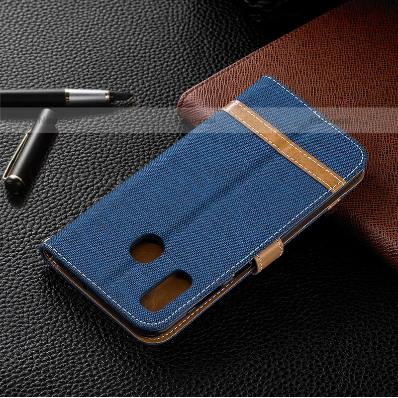 Leather Case Stands Flip Cover Holder B16F for Samsung Galaxy A20