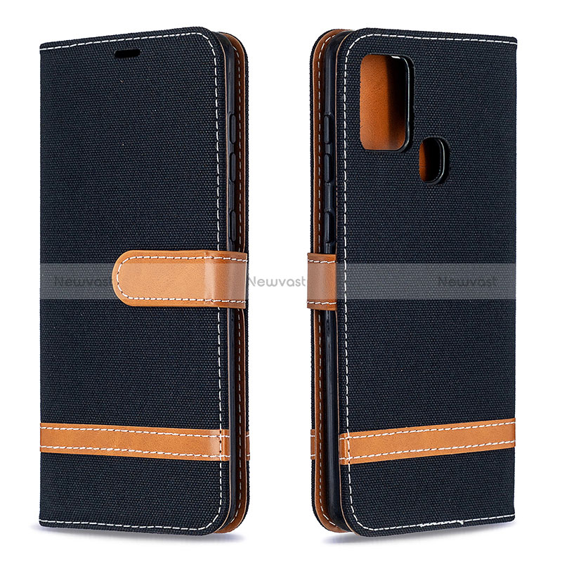 Leather Case Stands Flip Cover Holder B16F for Samsung Galaxy A21s