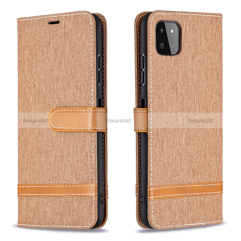 Leather Case Stands Flip Cover Holder B16F for Samsung Galaxy A22 5G