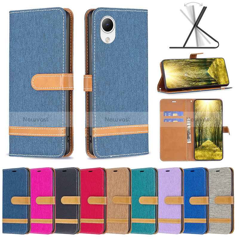 Leather Case Stands Flip Cover Holder B16F for Samsung Galaxy A23s
