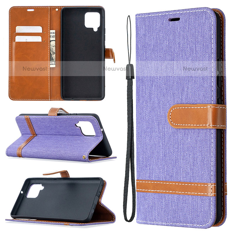 Leather Case Stands Flip Cover Holder B16F for Samsung Galaxy A42 5G