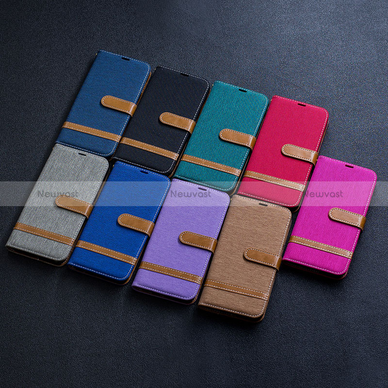 Leather Case Stands Flip Cover Holder B16F for Samsung Galaxy A50