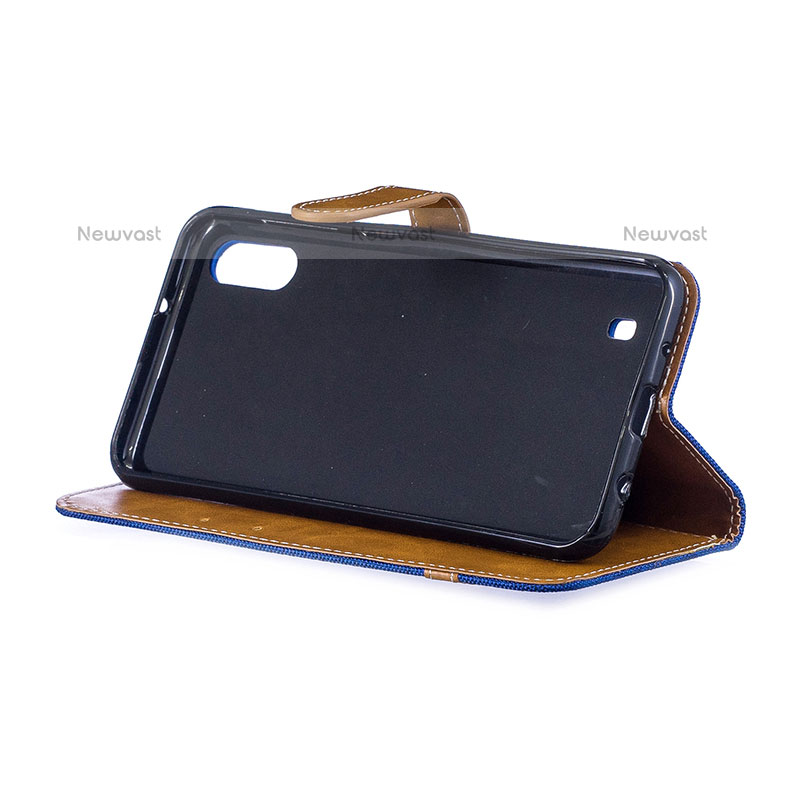 Leather Case Stands Flip Cover Holder B16F for Samsung Galaxy M10