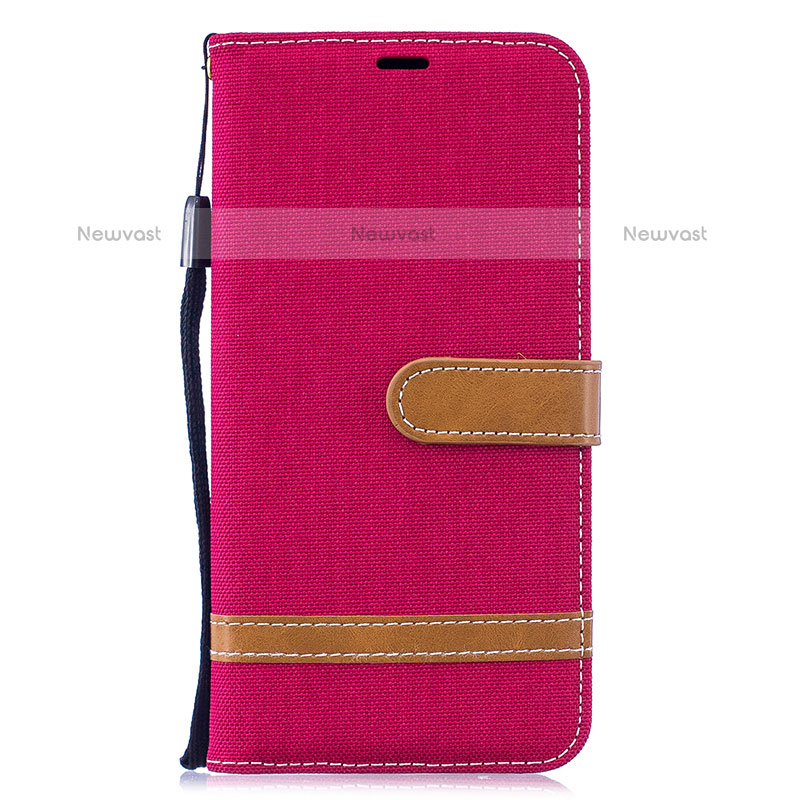 Leather Case Stands Flip Cover Holder B16F for Samsung Galaxy M10